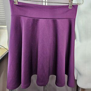 Johnny Womens Mini Skirt M Purple A-Line Skater Swing Fit Flare Zip Gothic Punk